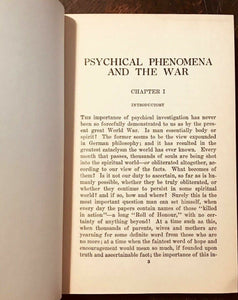PSYCHICAL PHENOMENA AND THE WAR - Carrington, 1920 - DEATH SPIRITS DREAMS GHOSTS
