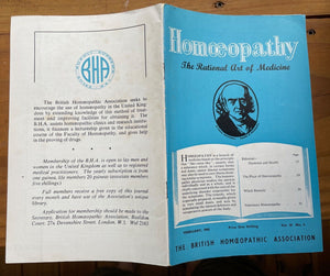 HOMOEOPATHY: BRITISH HOMOEOPATHIC ASSN - ALTERNATIVE NATURAL MEDICINE, Feb 1960