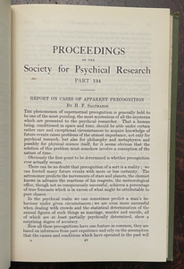 1934 - SOCIETY FOR PSYCHICAL RESEARCH - OCCULT SPIRITS GHOSTS MEDIUMS