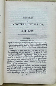 SKETCHES OF IMPOSTURE, DECEPTION, AND CREDULITY - 1840 SUPERSTITIONS HOAX FRAUD