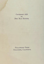 MAX HEINDEL'S LETTERS TO STUDENTS - 1st 1925 - ASTROLOGY, OCCULT, ROSICRUCIAN