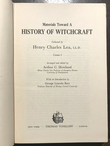 MATERIALS TOWARD A HISTORY OF WITCHCRAFT - 1st Ed, 1957 - 3 VOLS WITCHES SORCERY