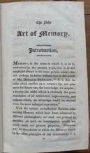NEW ART OF MEMORY - Von Feinaigle, 1813 MNEMONICS MENTALISTS MAGIC MEMORIZATION