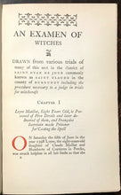 EXAMEN OF WITCHES - Boguet, 1929 Ltd Ed - WITCHCRAFT SORCERY WITCH TRIALS