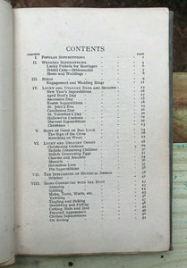 SIGNS, OMENS AND SUPERSTITIONS - 1st 1918 - DIVINATION OCCULT FOLKLORE PORTENTS