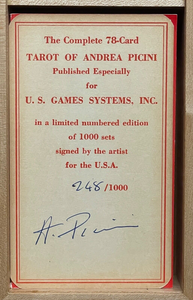 ANDREA PICINI TAROCCHI - LIMITED ED + SIGNED in Wood Box TAROT Card Deck, 1979