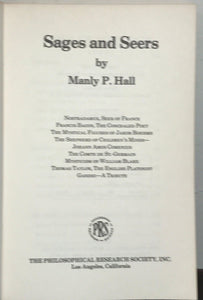 SAGES & SEERS by MANLY P. HALL, SC, Illustrated 1979
