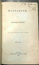 1862 MAZZAROTH & MIZRAIM - Rolleston, 1st ASTROLOGY CONSTELLATIONS ZODIAC OCCULT