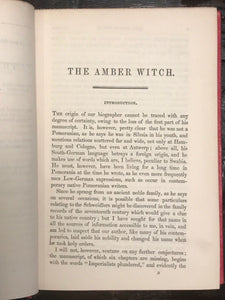 1844 - THE AMBER WITCH - WILHELM MEINHOLD, 1st - WITCH TRIALS WITCHCRAFT HOAXES