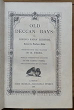 OLD DECCAN DAYS - 1st 1868 - Illustrated HINDU FAIRY TALES, INDIAN FOLKLORE
