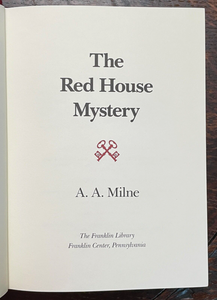 RED HOUSE MYSTERY - Franklin Library Collector's Ed, Full Leather - A.A. MILNE