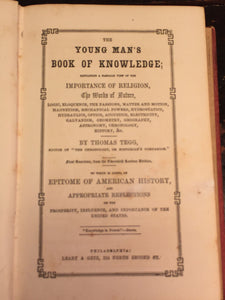 YOUNG MAN'S BOOK OF KNOWLEDGE by Thomas Tegg — 1st / 1st, 1860 PIRATED COPY