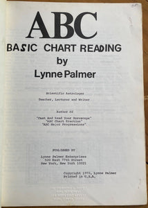 LYNNE PALMER ORIGINAL SIGNED MANUSCRIPT w/ 3 OTHER PUBLICATIONS 1970 - ASTROLOGY