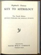 THE KEY TO ASTROLOGY - Raphael, 1940s - PLANETS STARS OCCULT DIVINATION PROPHECY