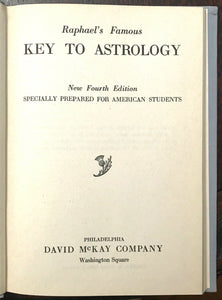 THE KEY TO ASTROLOGY - Raphael, 1940s - PLANETS STARS OCCULT DIVINATION PROPHECY