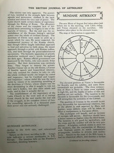 BRITISH JOURNAL OF ASTROLOGY - 8 Issues, 1932 - OCCULT DIVINATION HOROSCOPE