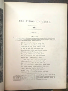 1880s DANTE'S INFERNO, Gustave Dore HELL SATAN DEVIL DAMNED - Full Leather LARGE
