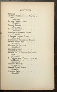 PAGAN PRAYERS - Marah Ellis Ryan, 1st 1913 NATIVE AMERICAN WORLD PRAYERS CHANTS