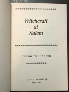 WITCHCRAFT AT SALEM - Hansen, 1969 - WITCH TRIALS PERSECUTION MAGICK HEALING