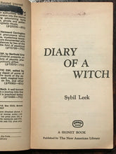 DIARY OF A WITCH by Sybil Leek, 1969 - WICCA WITCHCRAFT MAGICK DIVINATION