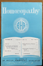 HOMOEOPATHY: BRITISH HOMOEOPATHIC ASSN - ALTERNATIVE NATURAL MEDICINE, Oct 1951