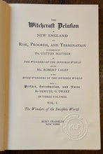 WITCHCRAFT DELUSION IN NEW ENGLAND - 1970, 3 Vols - WITCHES, SALEM WITCH TRIALS