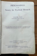 1909 SOCIETY FOR PSYCHICAL RESEARCH - SPIRITS SOUL AFTERLIFE PSYCHIC MEDIUMS