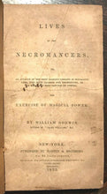 1835 - LIVES OF THE NECROMANCERS - William Godwin - MAGICK WITCHCRAFT DIVINATION