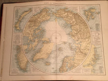 World Atlas, Huge RICHARD ANDREE'S HANDATLAS, w/ 96 Engraved Maps, 1st/1st, 1881