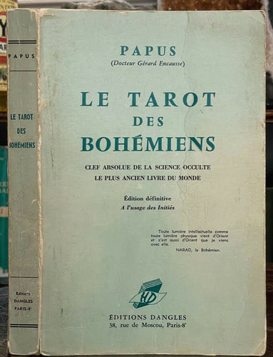 LE TAROT DES BOHEMIENS - Papus, 1966 - OCCULT SCIENCE TAROT DIVINATION MAGICK