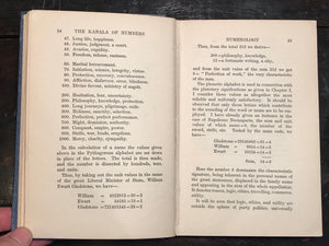 SEPHARIAL - THE KABALA OF NUMBERS, 1st/1st 1911 KABALISTIC NUMEROLOGY DIVINATION