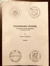 TALISMANIC POWER: USING SEALS & PENDULUM - True 1st Ed, 1983 - GRIMOIRE MAGICK