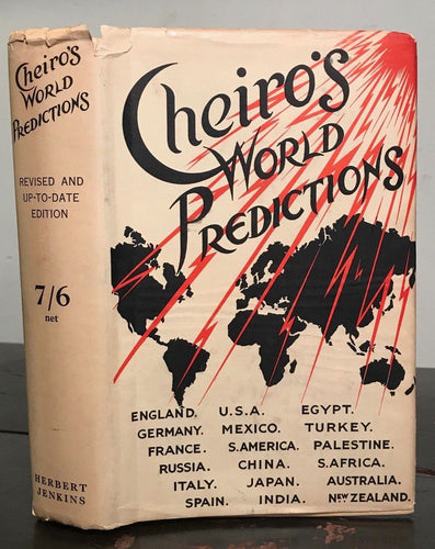 CHEIRO'S WORLD PREDICTIONS - CHEIRO (Warner) - 1928, Psychic Palmistry Astrology