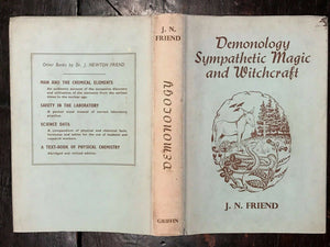 DEMONOLOGY, SYMPATHETIC MAGIC AND WITCHCRAFT - 1st, 1961 - Friend, RARE OCCULT