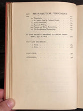 METAPSYCHICAL PHENOMENA - J. Maxwell, 1st/1st 1905, METAPHYSICAL MEDICAL PSYCHIC