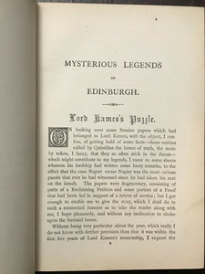 MYSTERIOUS LEGENDS OF EDINBURGH - Leighton, 1st 1886 - SUPERNATURAL OCCULT TALES