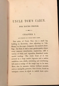 UNCLE TOM'S CABIN: ADAPTED FOR JUVENILE READERS, H.B. STOWE 1st / 1st 1853