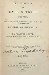 1845 - THE EXISTENCE OF EVIL SPIRITS PROVED - Sir WALTER SCOTT - FALLEN ANGELS