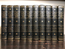 THE HISTORY AND PROGRESS OF THE WORLD - SANDERSON, 1st/1st 1914 10 Vols, Leather