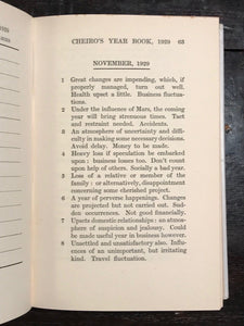 CHEIRO'S YEAR BOOK 1929 - CHEIRO 1st/1st - ASTROLOGY, NUMEROLOGY, DIVINATION