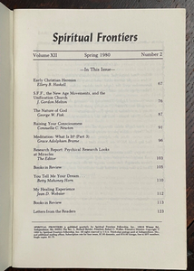 SPIRITUAL FRONTIERS MAGAZINE - Spring 1980 - CHRISTIAN MYSTICISM, MIRACLES, GOD