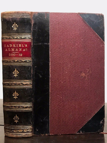 1880-1889 ZADKIEL 10 ALMANACS, HEIROGLYPHIC FUTURE PREDICTIONS - ASTROLOGY