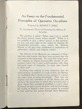 ESSAY ON THE FUNDAMENTAL PRINCIPLES OF OPERATIVE OCCULTISM - Hall, 1930 OCCULT