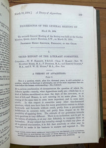 1884 - SOCIETY FOR PSYCHICAL RESEARCH - SPIRITS GHOSTS DIVINATION HYPNOTISM