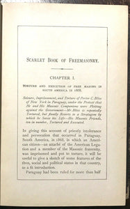 SCARLET BOOK OF FREEMASONRY - Redding, 1893 - KNIGHTS TEMPLAR MASONIC MARTYRS