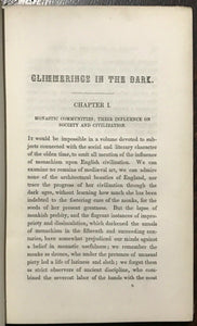 GLIMMERINGS IN THE DARK - 1st, 1850 - WITCHCRAFT MAGIC PERSECUTION SUPERSTITIONS