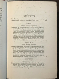 BROTHERHOOD OF THE ROSY CROSS - AE Waite, 1st Ed 1924 - ROSICRUCIAN ALCHEMY