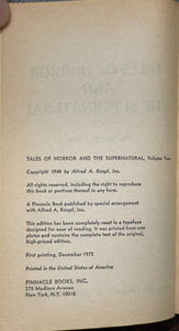 TALES OF HORROR AND THE SUPERNATURAL - Arthur Machen, 1973 - SHORT STORIES