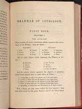 INTRO TO ASTROLOGY By William Lilly & GRAMMAR OF ASTROLOGY - Zadkiel, 1st, 1919