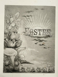 EASTER SONG - 1st 1886 - SACRED POETRY, HYMNS, ART NOUVEAU ILLUSTRATION